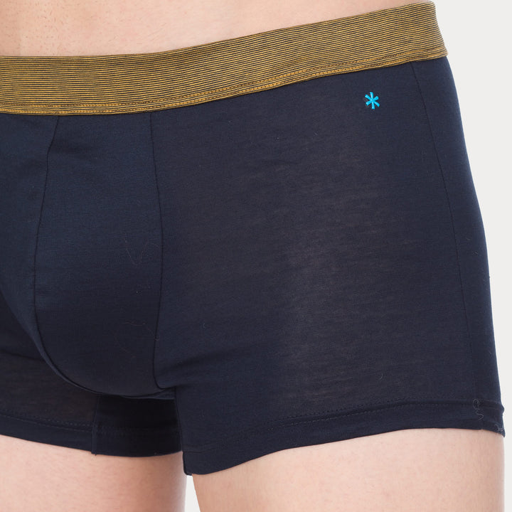 Boxer - blu cinturino ocra -