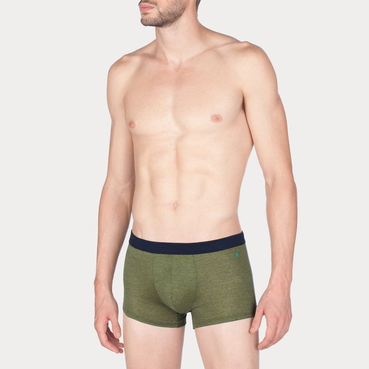 Boxer - fil à fil verde cinturino blu -