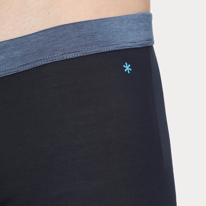 Boxer - blu cinturino in fil à fil -