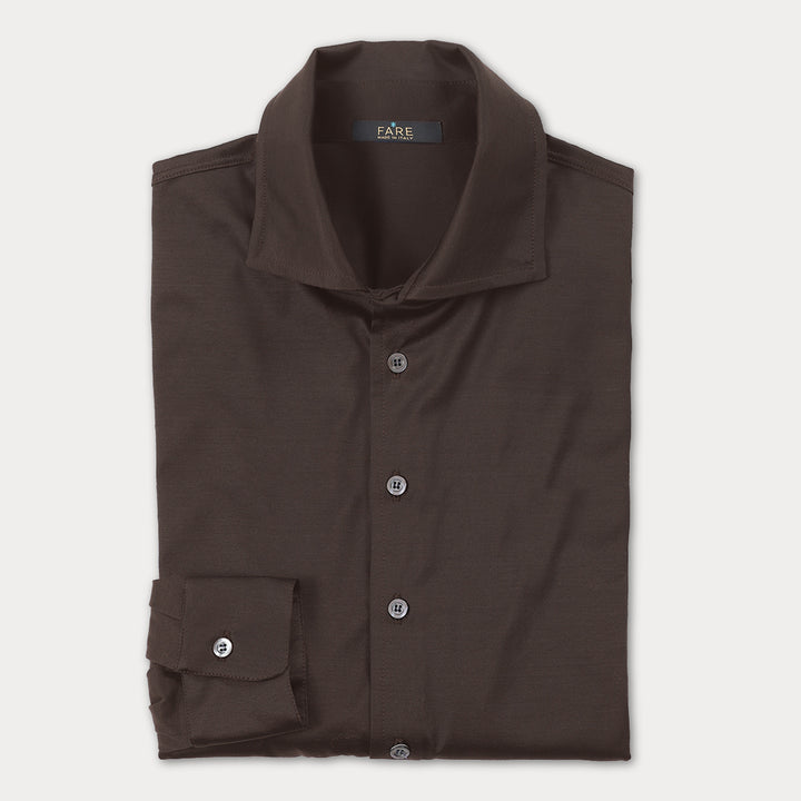 Camicia Manica Lunga - tabacco -