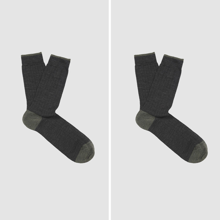 2- kit Short Socks - black -