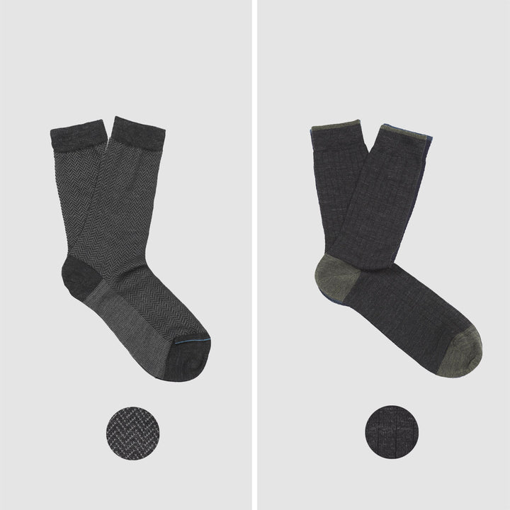 2- kit Short Socks - mixed black -