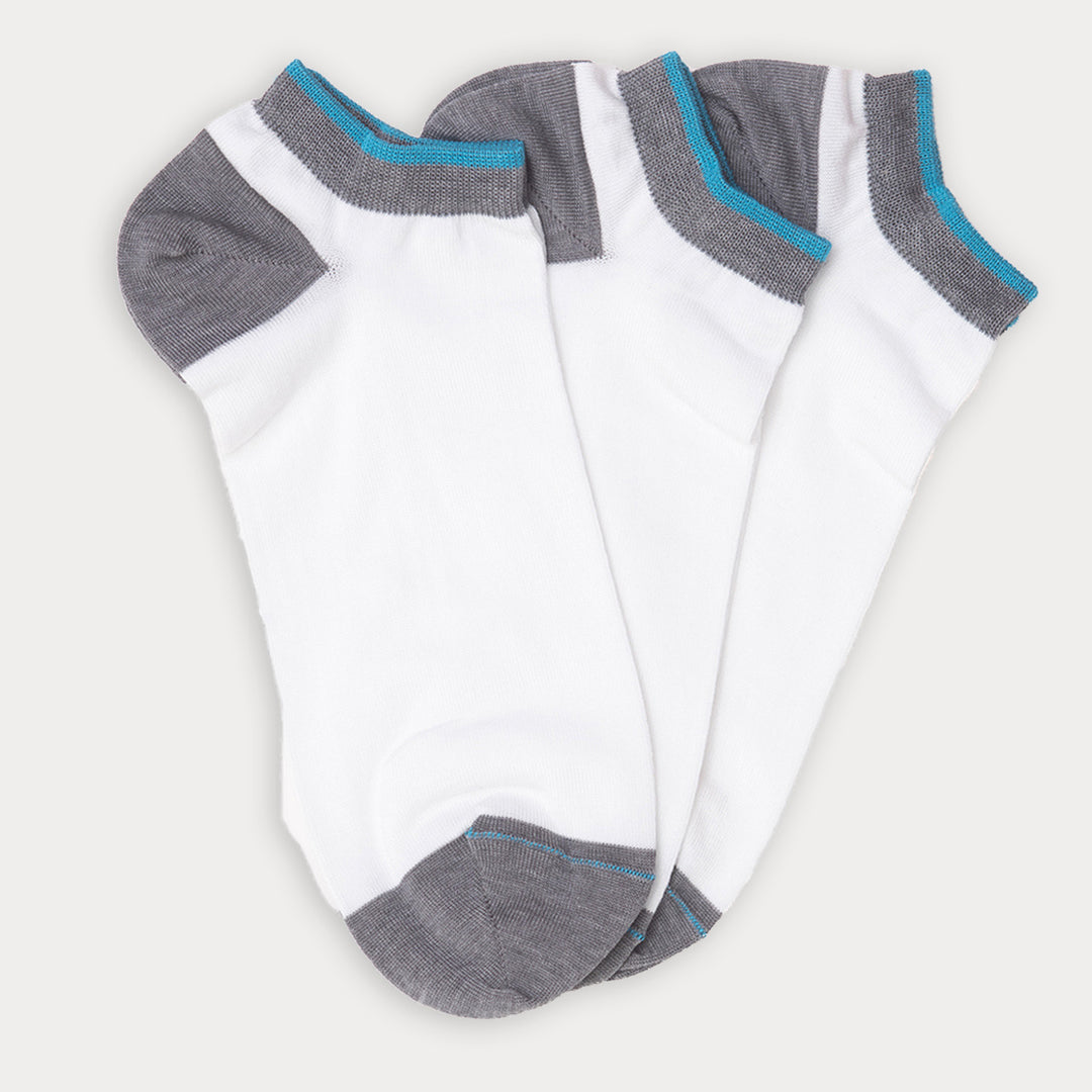 Set 3 paia Calze Cortissime - bianco -