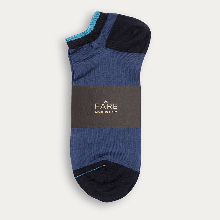 3- kit Filoscozia® Stretch Cotton Super Short Socks - jeans -