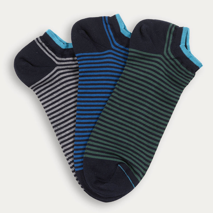 Set 3 paia Calze Cortissime - righe -