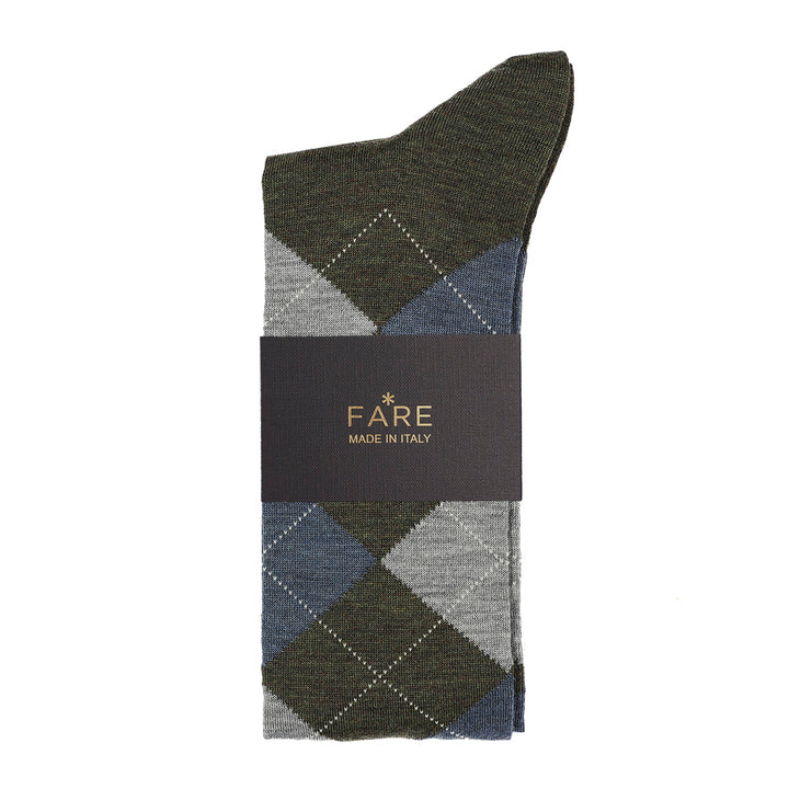 Calza Lunga - Rombo green -
