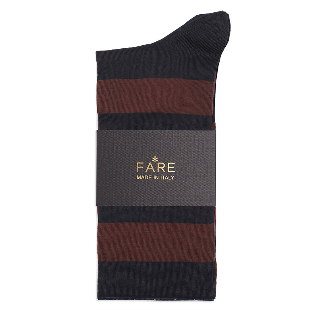 Long Socks bicolor blue-burgundy