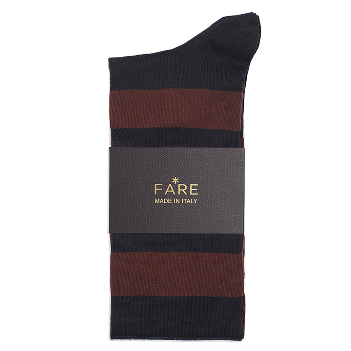 Long Socks bicolor blue-burgundy