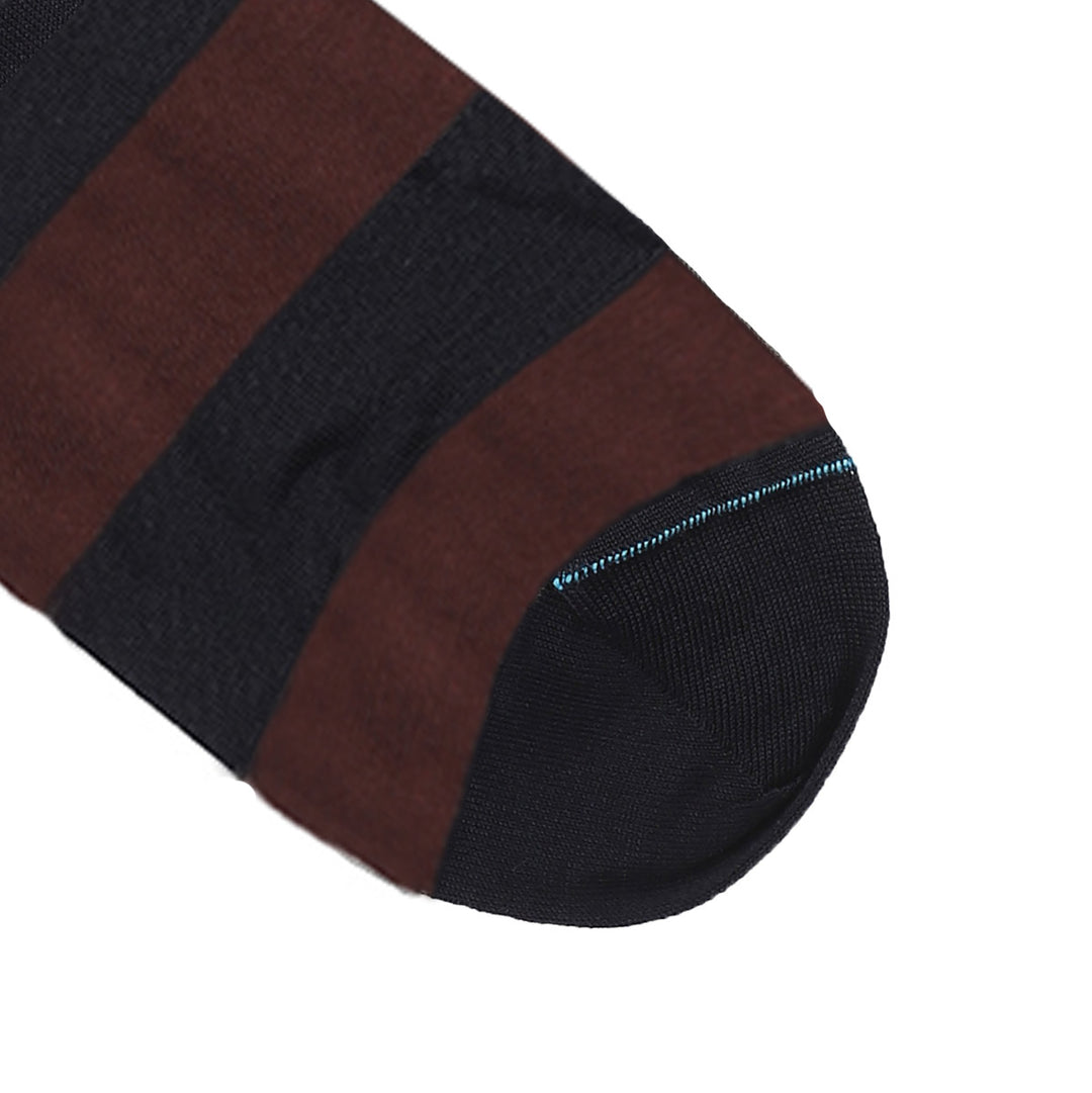 Long Socks bicolor blue-burgundy