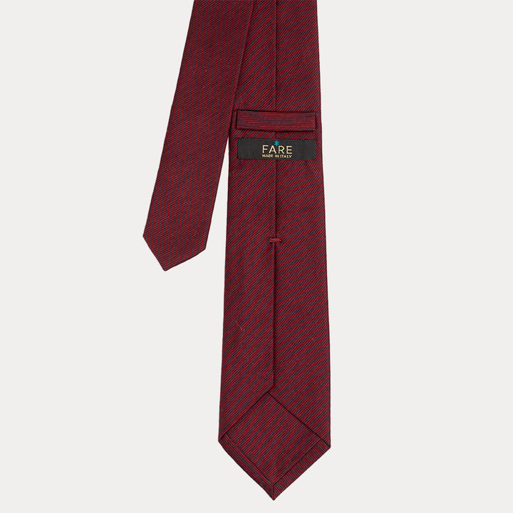 Tie in Filoscozia Cotton in fil à fil burgundy-blue