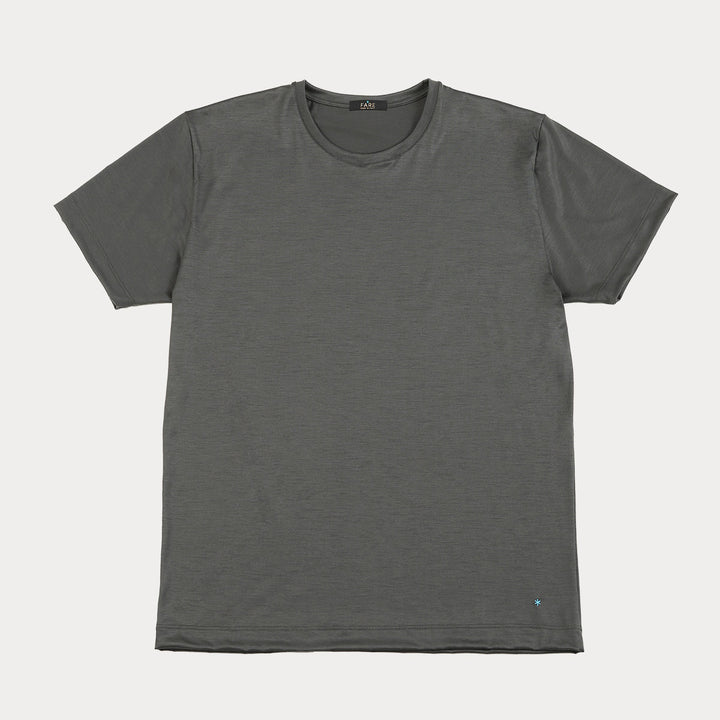 T-Shirt in lana Manica Corta - verde -
