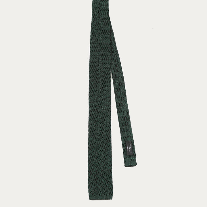 Cravatta in maglia di Pura Seta - foresta -