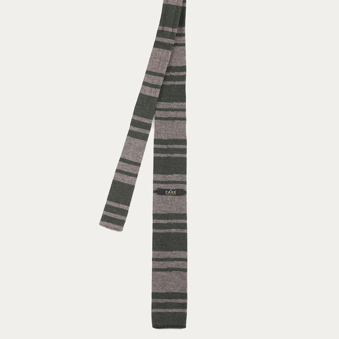 Cravatta in 100% Lana Tricot - rigaverde -
