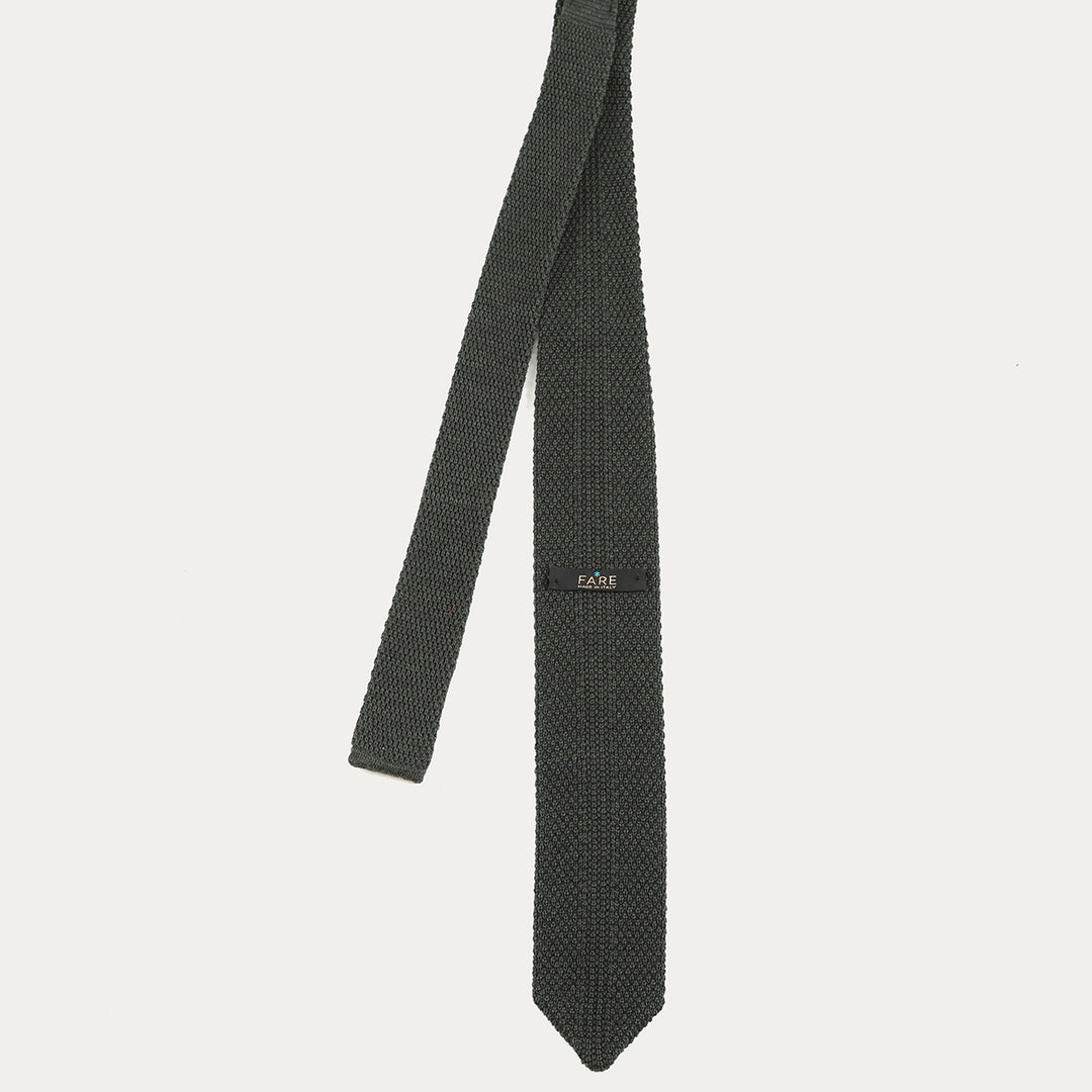 Cravatta in 100% Lana Tricot - verde -