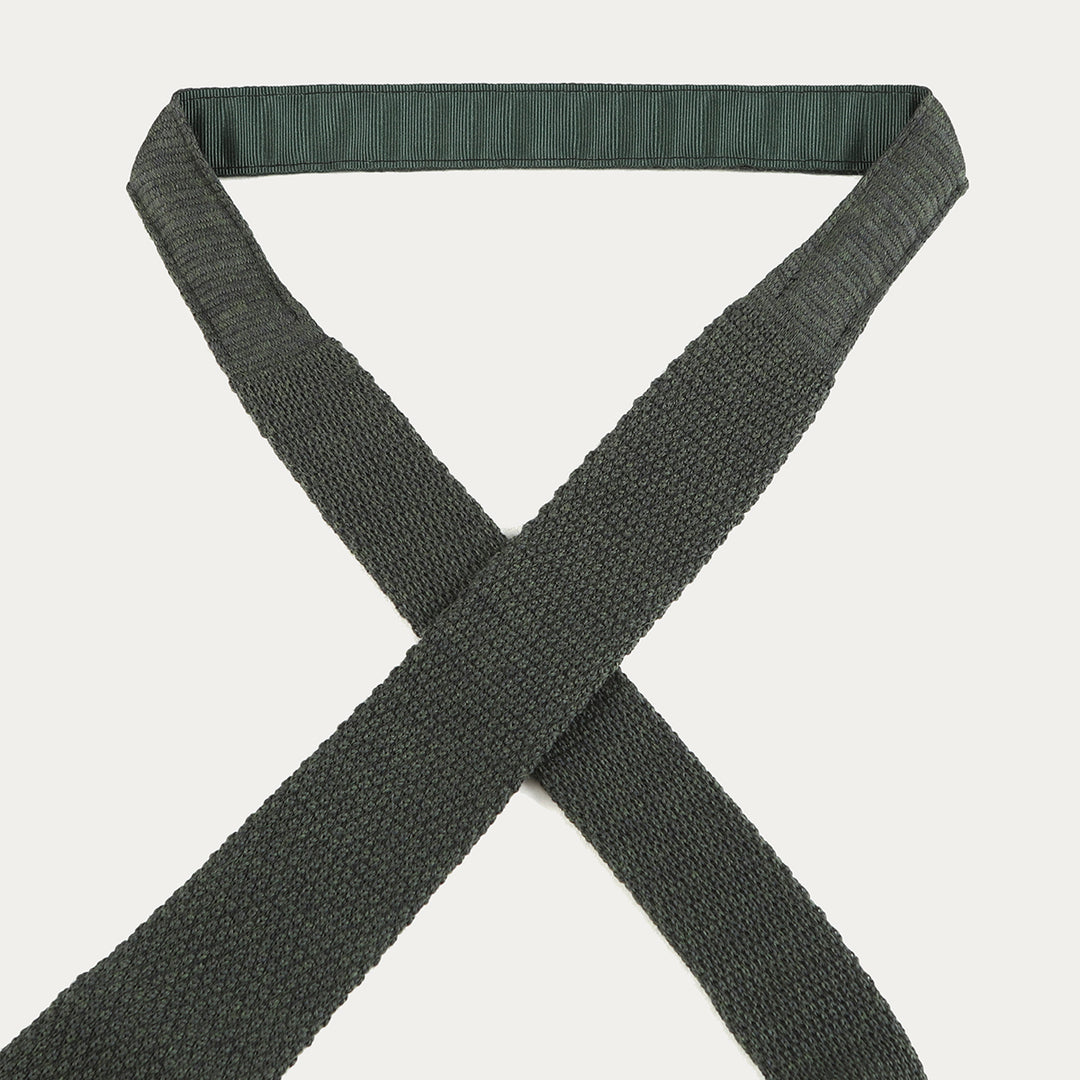 Cravatta in 100% Lana Tricot - verde -