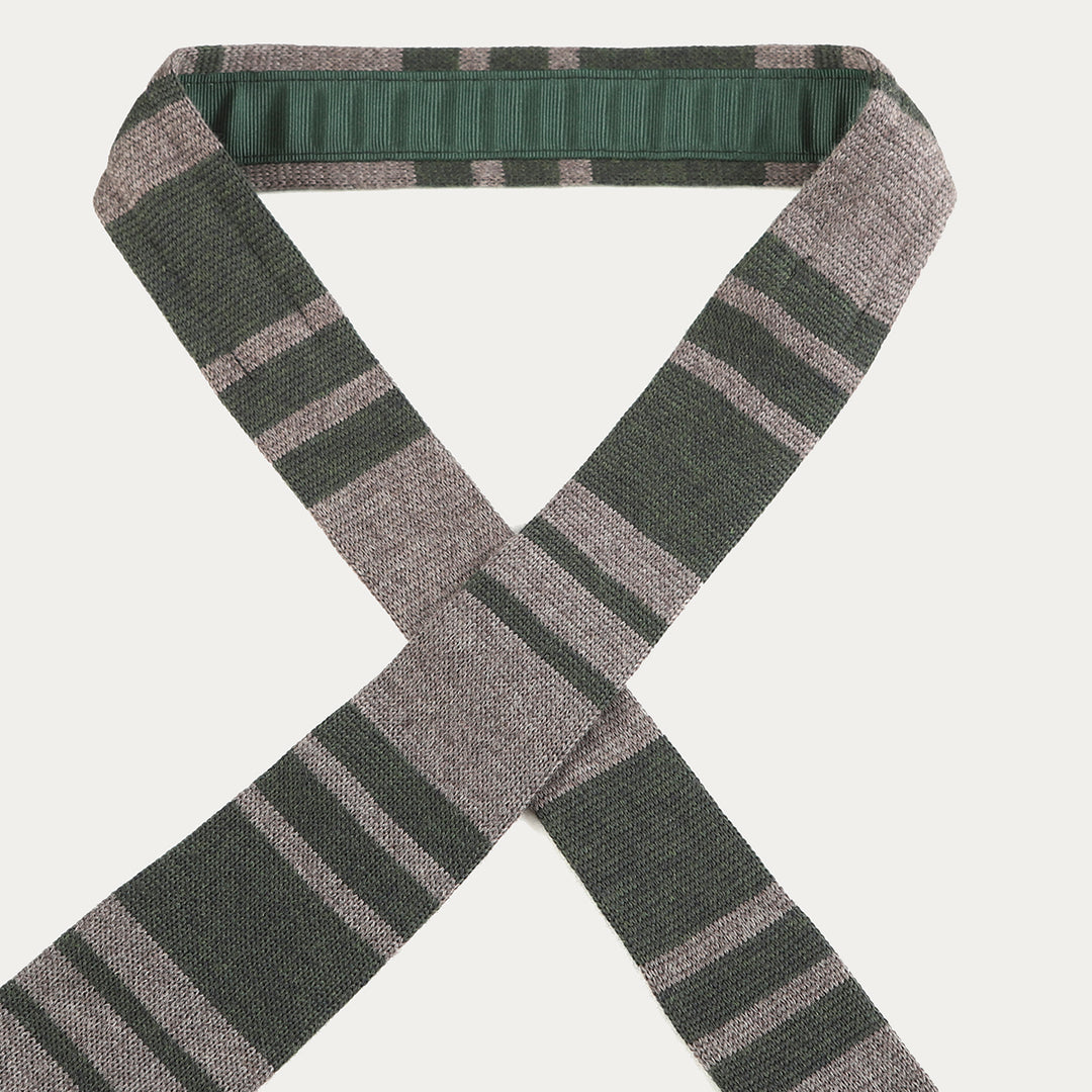 Cravatta in 100% Lana Tricot - rigaverde -