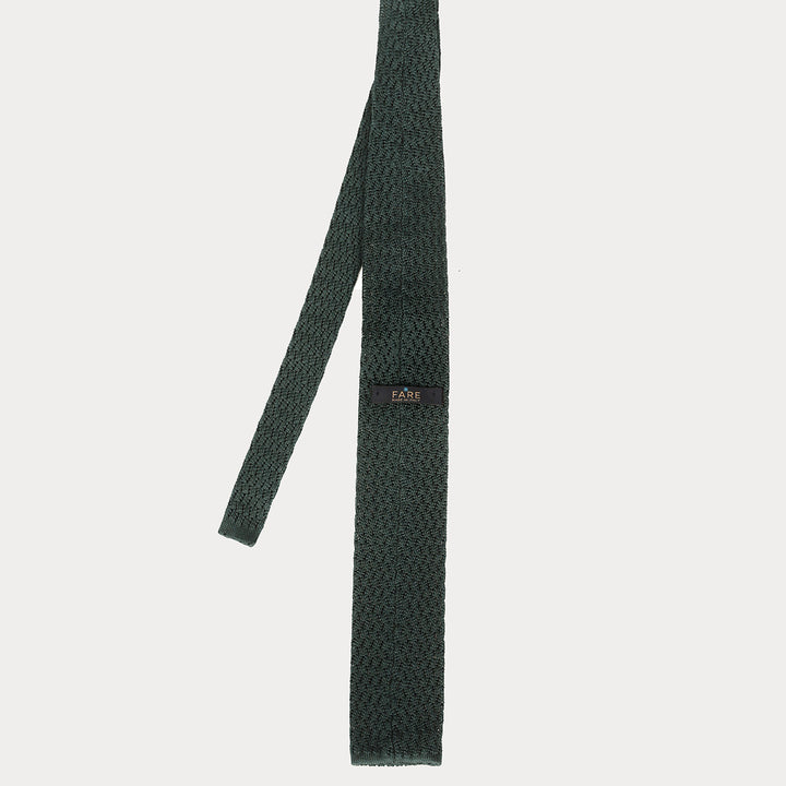 Cravatta in maglia di Pura Seta - foresta -