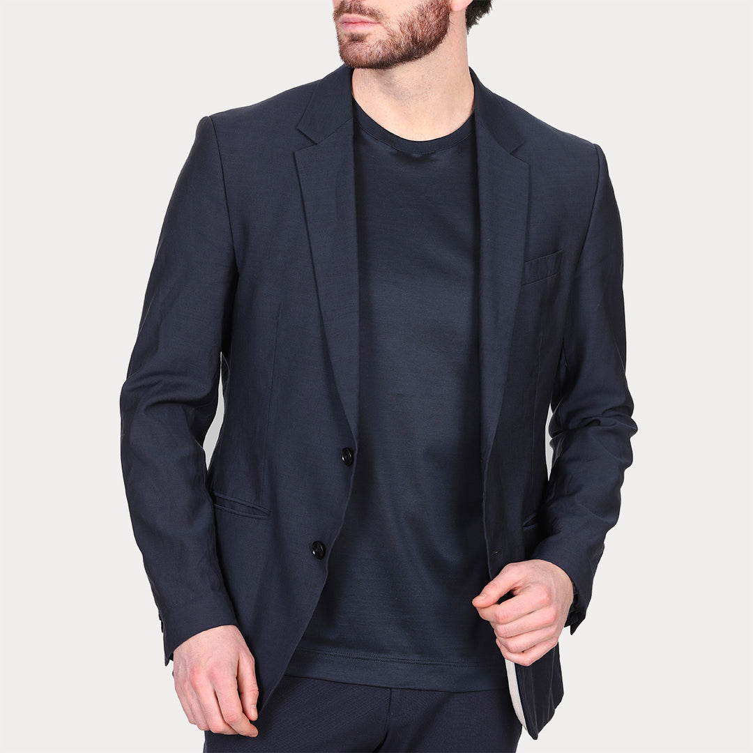 T-shirt Crew Neck Long Sleeve - blue -