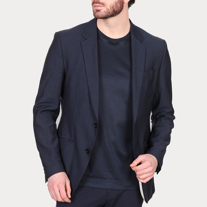 T-shirt Crew Neck Long Sleeve - blue -