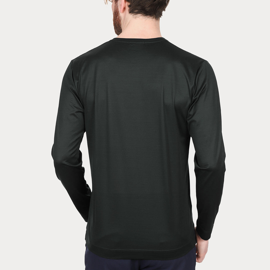 T-shirt Crew Neck Long Sleeve - asphalt -