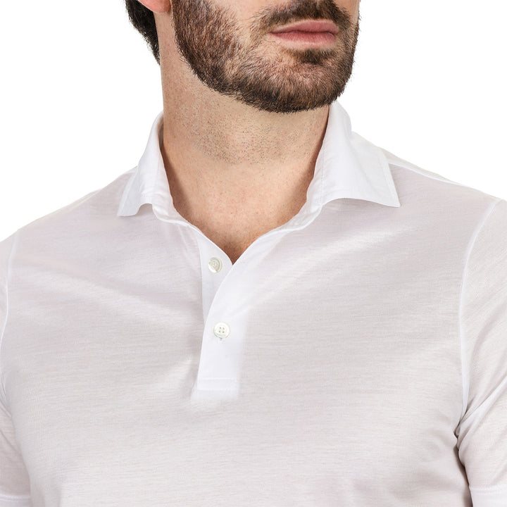 Polo shirt short sleeved - white -