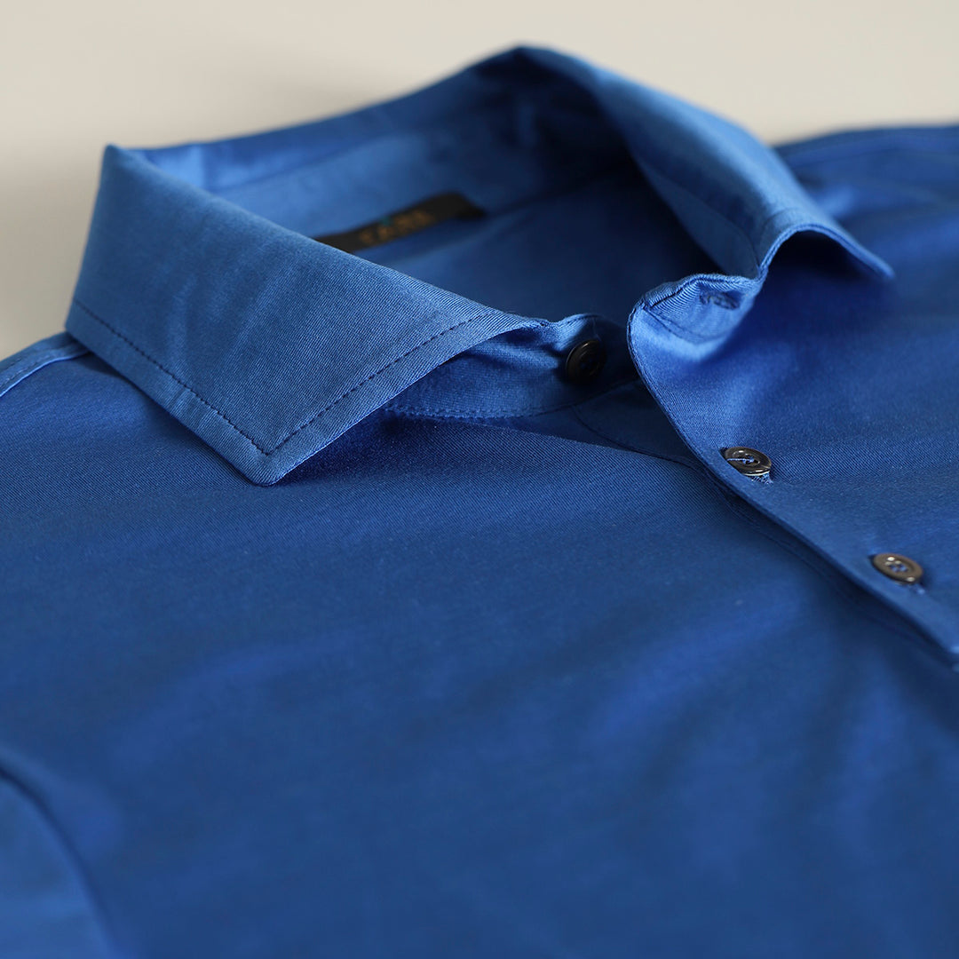 Polo shirt short sleeved - royal -