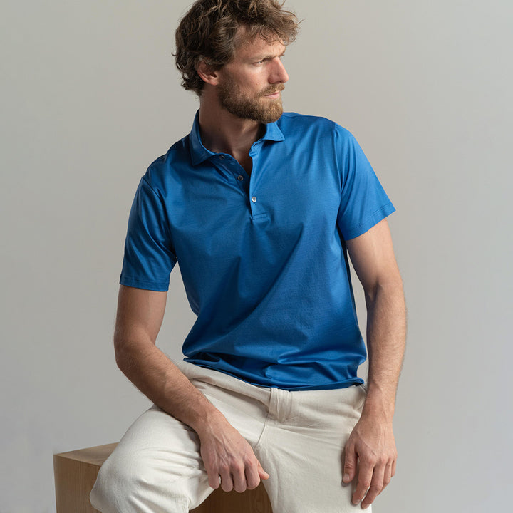 Polo shirt short sleeved - royal -