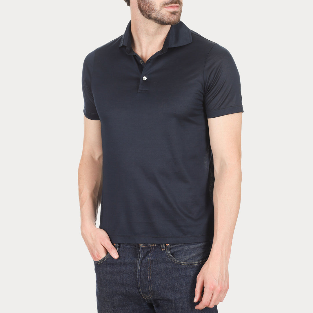 Polo Manica Corta - blu -