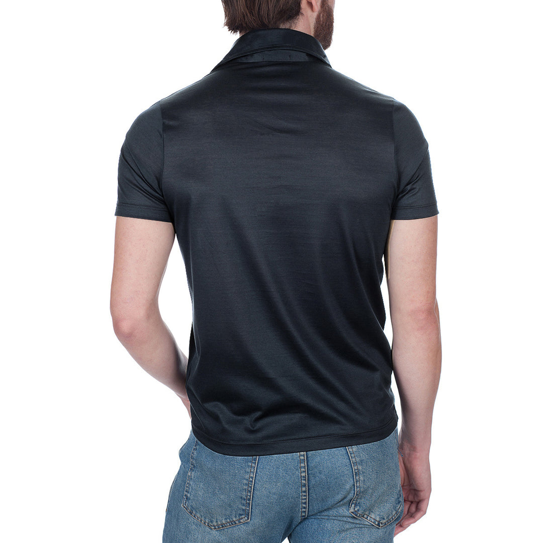Polo shirt short sleeved - asphalt -