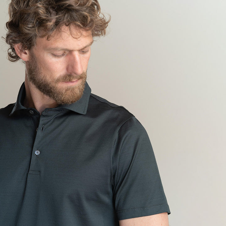 Polo shirt short sleeved - asphalt -