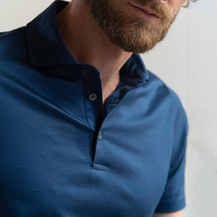 Polo shirt short sleeved - ocean -