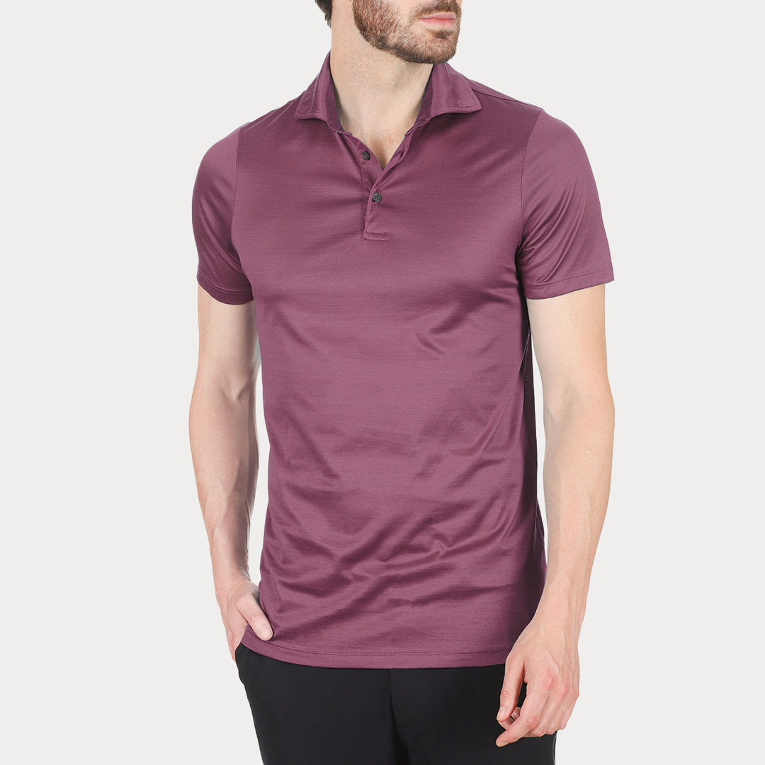 Polo Manica Corta - porpora -