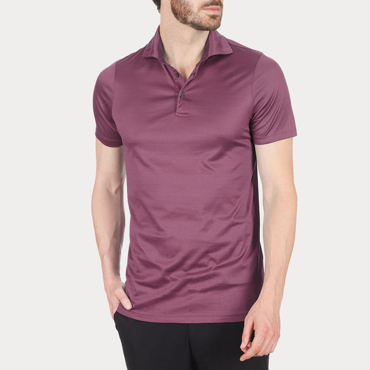 Polo Manica Corta - porpora -