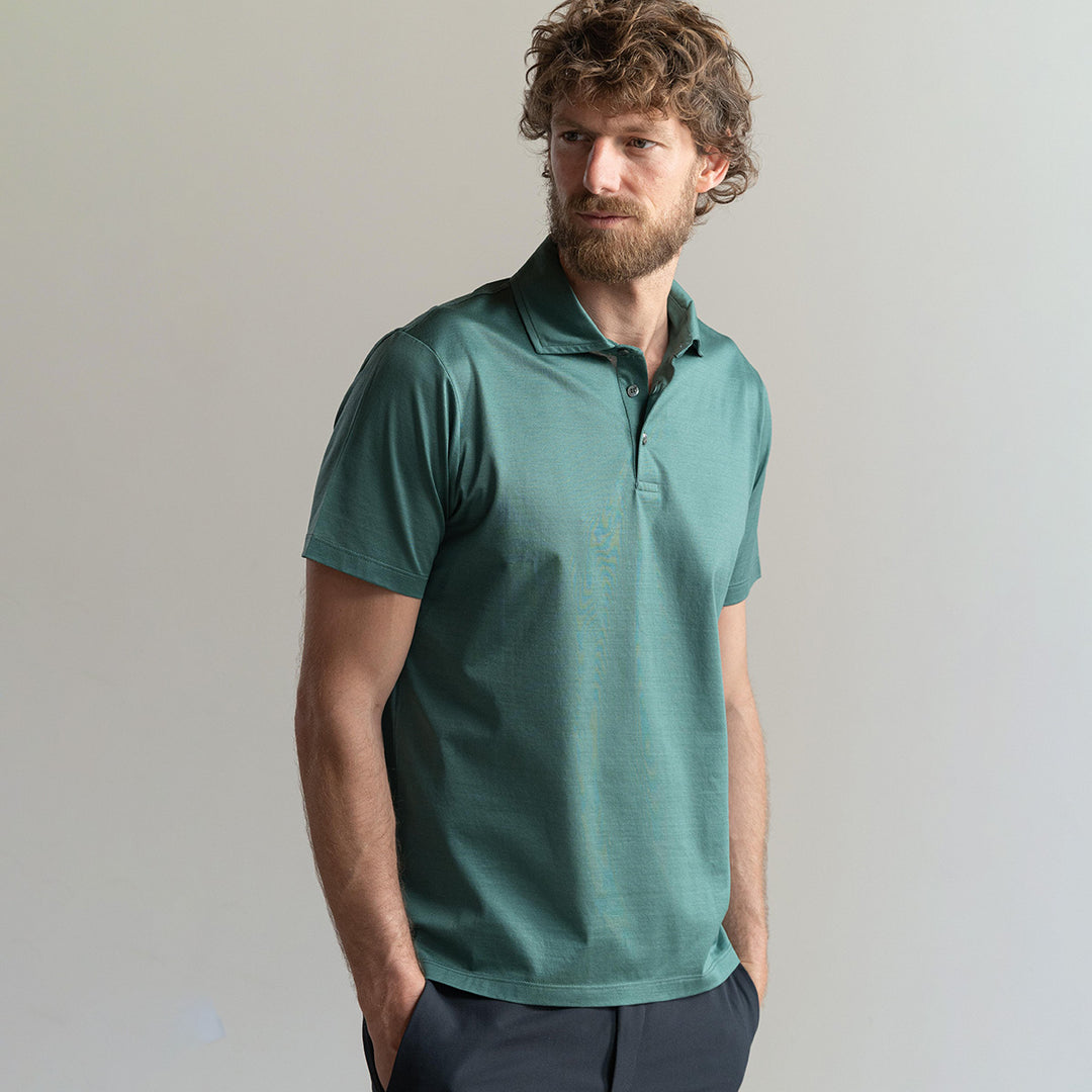 Polo shirt short sleeved - emerald -