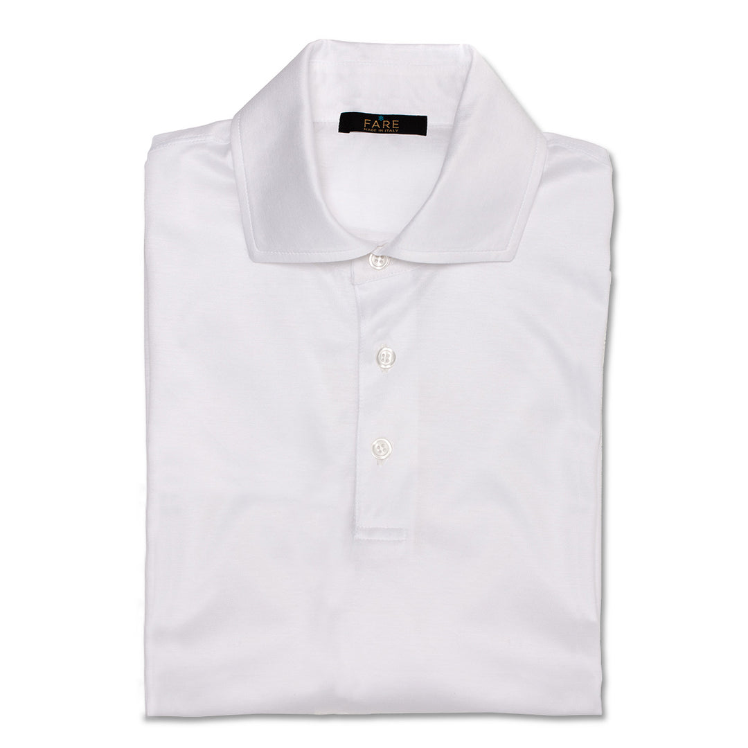 Polo shirt short sleeved - white -