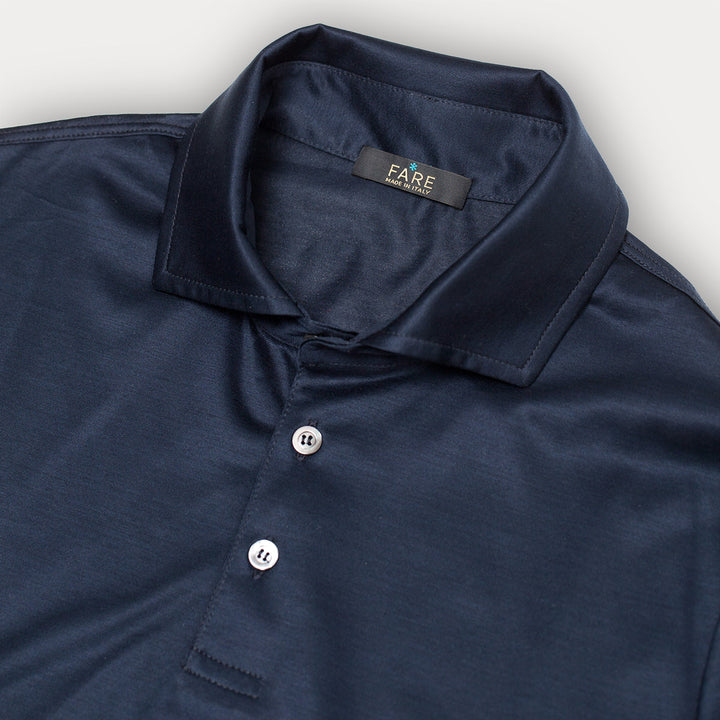 Polo shirt Long sleeved - blue -