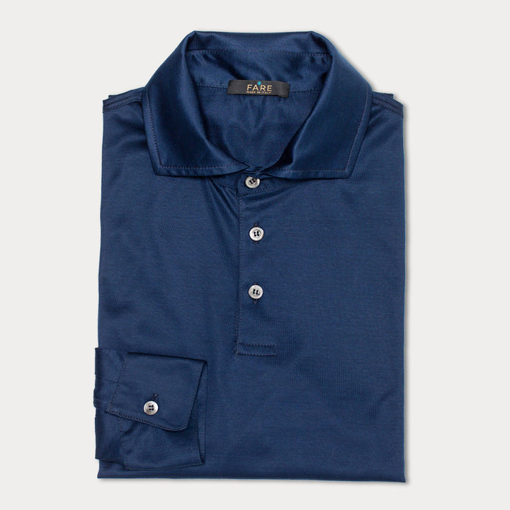 Polo Manica Lunga - oceano -