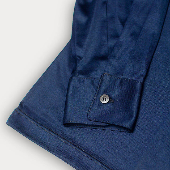 Polo shirt long sleeved - ocean -