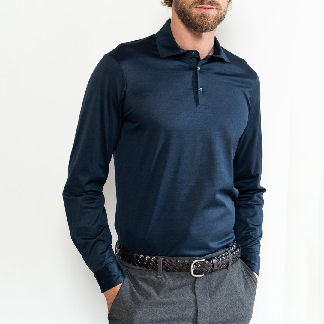 Polo Manica Lunga – blu