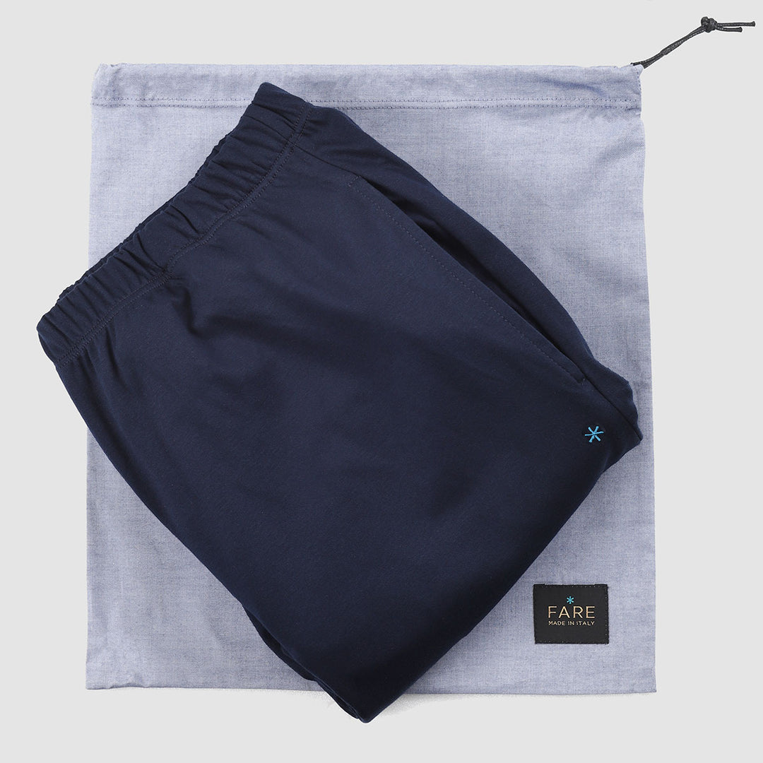Men's Cotton Lounge Trousers -blue-