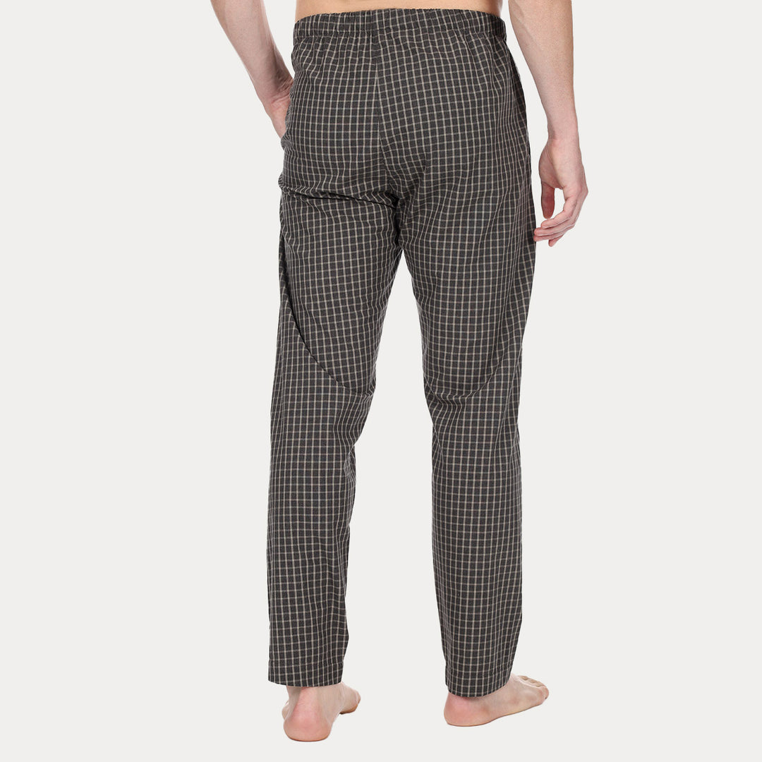 Longue Trousers -dark grey check-