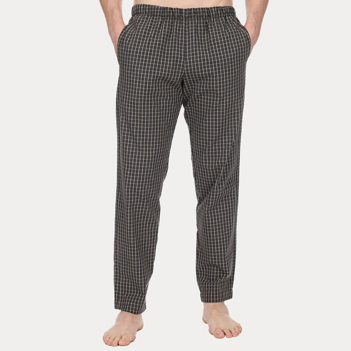 Longue Trousers -dark grey check-