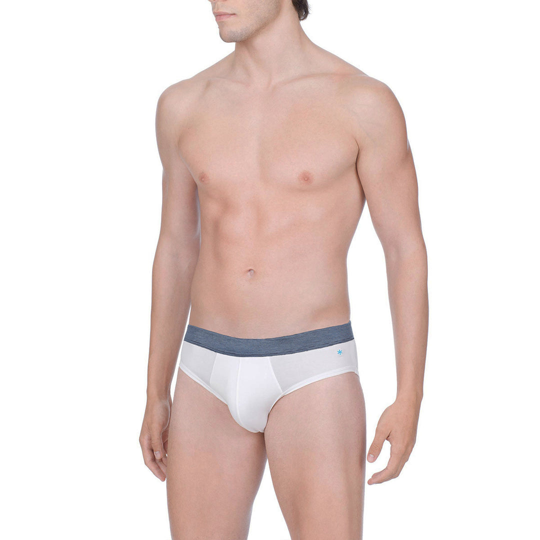 Briefs - white waistband fil à fil -