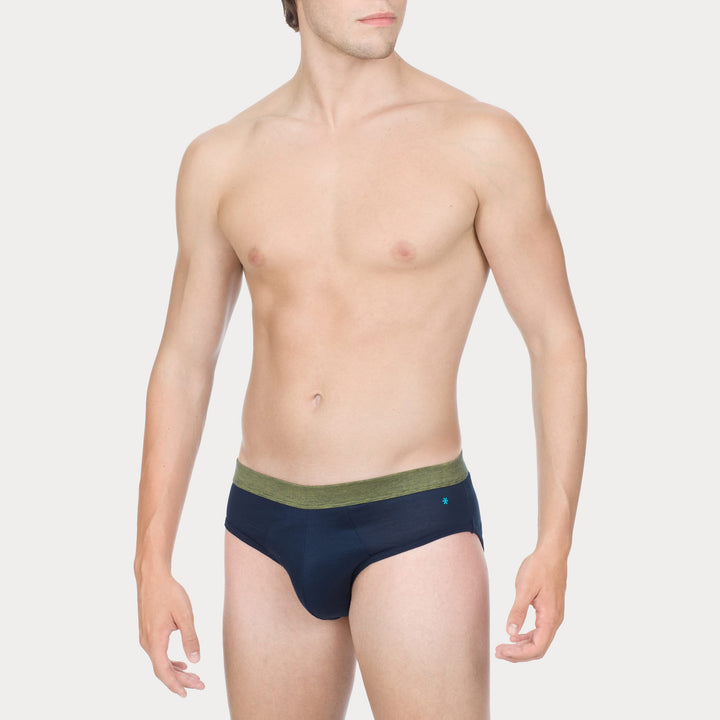 Slip - Blu cinturino fil à fil -