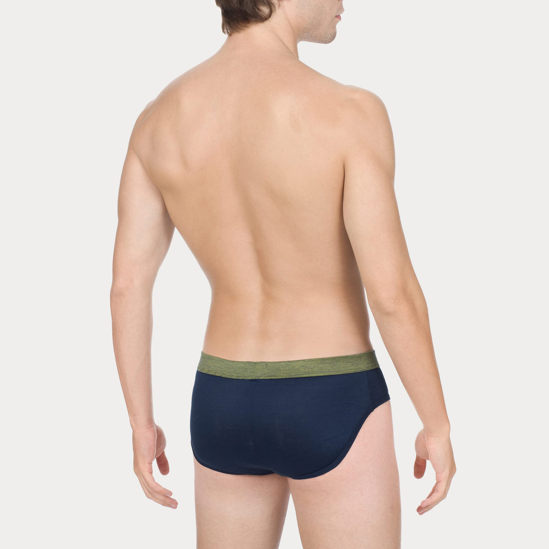 Slip - Blu cinturino fil à fil -