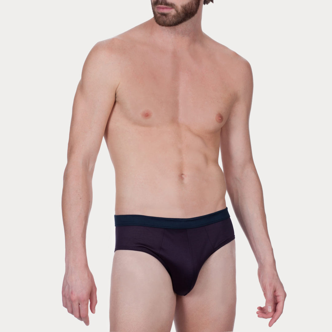 Slip - fil à fil prugna cinturino blu -