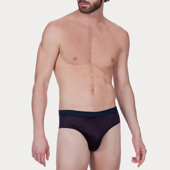 Slip - fil à fil prugna cinturino blu -