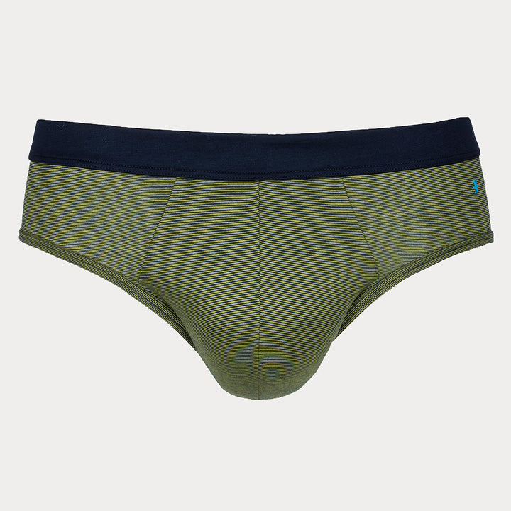 Briefs - fil à fil green waistband plain -