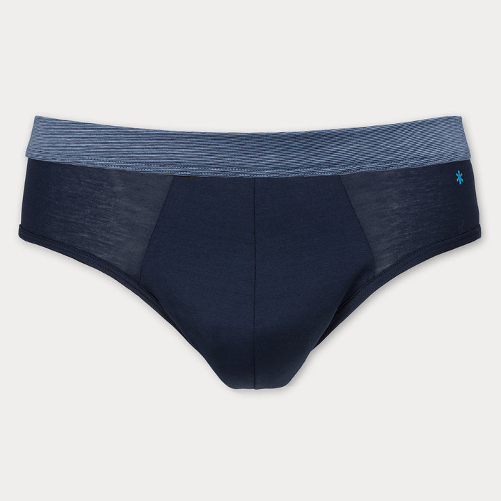 Slip - blu cinturino in fil à fil -