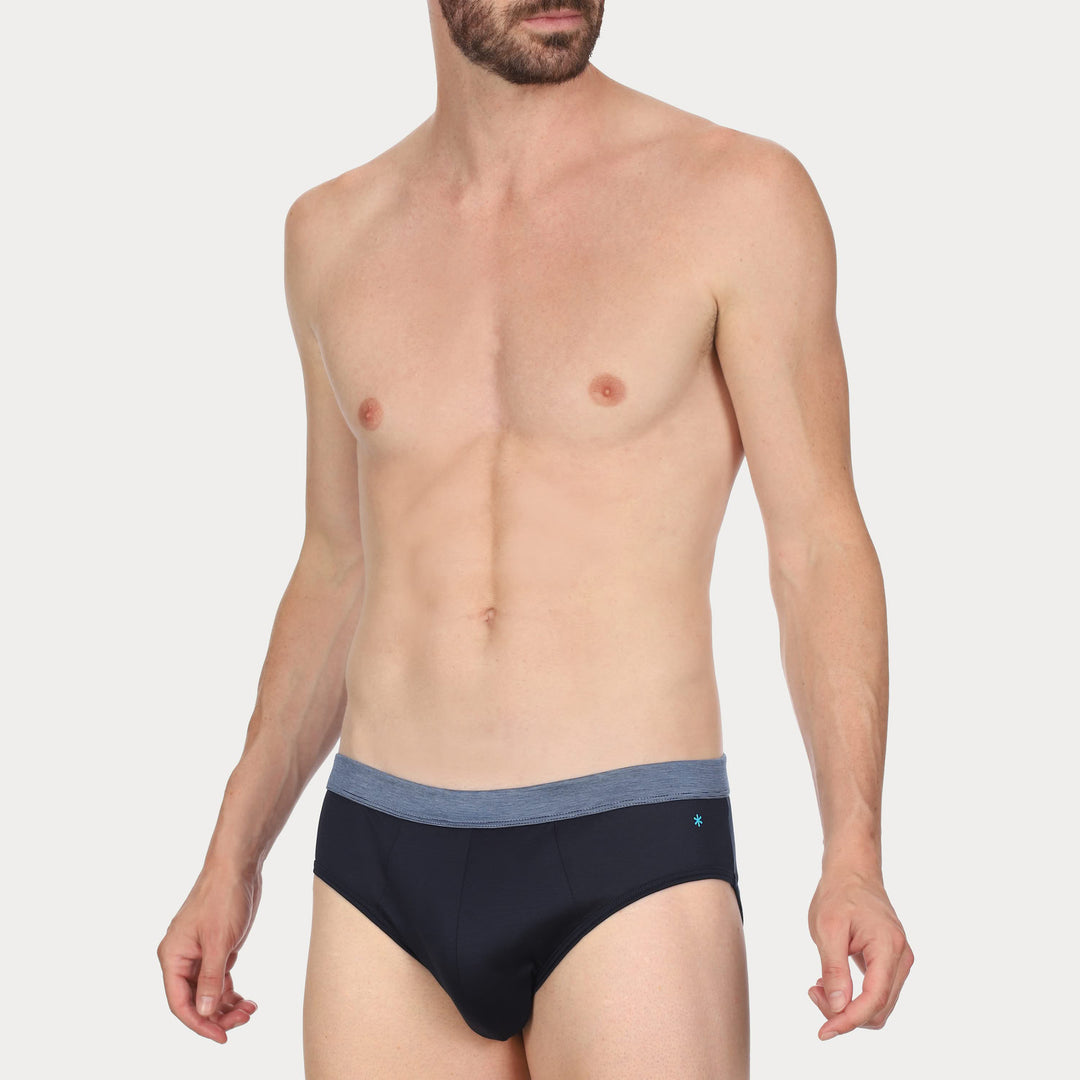 Slip - blu cinturino in fil à fil -